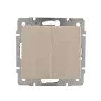 Выключатель RAIN двойной крем механизм