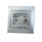                  Мира Розетка RJ 45 х2 металлик серый со вставкой
               