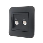                  KARINA Розетка компьютерная двойная чёрный бархат (10шт/120шт)
               