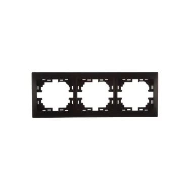 MIRA Рамка 3-ая горизонтальная чёрный бархат без вставки (10шт/120шт)