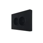 ZIMA Розетка 2-ая с/з ПБТ черный бархат безвинтовой зажим/клемма LEZARD