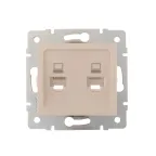                  KARINA Розетка компьютерная двойная крем (10шт/120шт)
               