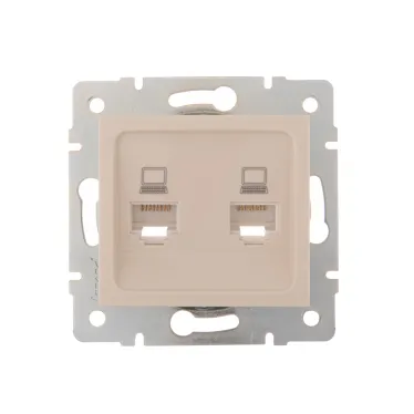 KARINA Розетка компьютерная двойная крем (10шт/120шт)