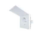 ZIMA Розетка с/з с крышкой ПБТ белая безвинтовой зажим/клемма LEZARD