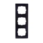 KARINA Рамка 3-ая вертикальная б/вст чёрный бархат (10шт/120шт)