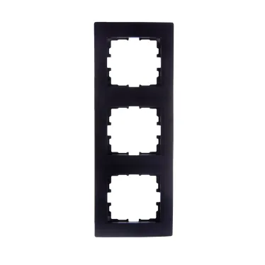 KARINA Рамка 3-ая вертикальная б/вст чёрный бархат (10шт/120шт)