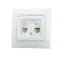 Мира Розетка RJ 45x2 белый с вставкой белый