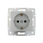 KARINA Розетка с/з керамика матовое серебро (10шт/120шт)