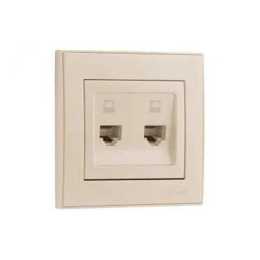 Розетка RAIN компьютерная 2-ая белая