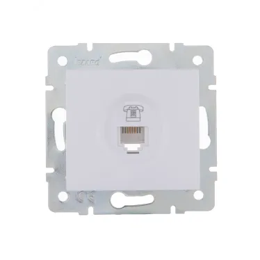 KARINA Розетка телефонная евро белая (10шт/120шт)