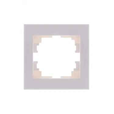 Рамка RAIN 1-ая горизонтальная белая с боковой вставкой