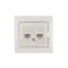 Мира Розетка RJ 45x2 жемчужно-белый