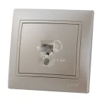                  Мира Розетка компьютерная жемчужно-белый перламутр со вставкой
               