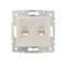 KARINA Розетка компьютерная двойная жемчужно-белый перламутр (10шт/120шт)