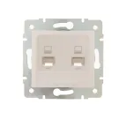                  KARINA Розетка компьютерная двойная жемчужно-белый перламутр (10шт/120шт)
               