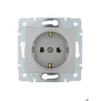                  KARINA Розетка с/з ПБТ матовое серебро (10шт/120шт)
               