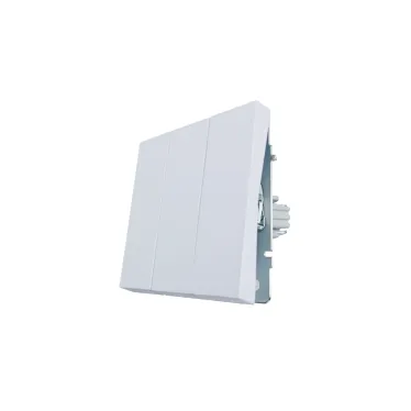 ZIMA Выключатель тройной белый безвинтовой зажим/клемма LEZARD