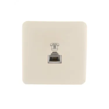 VIOLA Розетка телефонная евро крем (12шт/144шт)