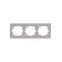 Рамка RAIN тройная горизонтальная белая с боковой вставкой