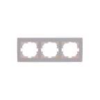 Рамка RAIN тройная горизонтальная белая с боковой вставкой