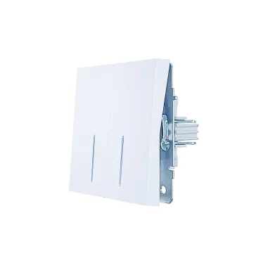 ZIMA Выключатель 2-ой с подсветкой белый безвинтовой зажим/клемма LEZARD