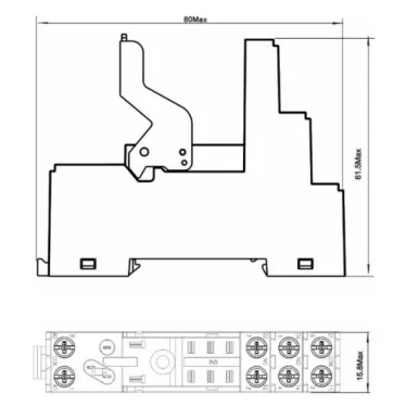 Розетка для реле 2СО скоба separate (Базовая)