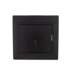 MIRA Выключатель проходной чёрный бархат со вставкой (10шт/120шт)