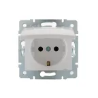                  KARINA Розетка с/з с крышкой керамика жемчужно-белый перламутр (10шт/120шт)
               