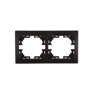 MIRA Рамка 2-ая горизонтальная чёрный бархат без вставки (10шт/120шт)