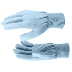 Перчатки трикотажные, акрил, цвет: зенит, двойная манжета,