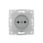 KARINA Розетка б/з керамика матовое серебро (10шт/120шт)