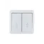 VIOLA Выключатель проходной двойной белый (12шт/144шт)