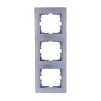 KARINA Рамка 3-ая вертикальная б/вст матовое серебро (10шт/120шт)