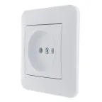 KARINA Розетка б/з керамика белая (10шт/120шт)