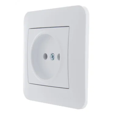 KARINA Розетка б/з керамика белая (10шт/120шт)