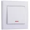 Выключатель RAIN с подсветкой белый