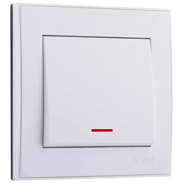 Выключатель RAIN с подсветкой белый