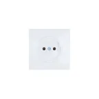 ZIMA Розетка б/з ПБТ белая безвинтовой зажим/клемма LEZARD