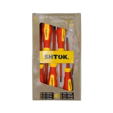 Набор отверток 1000В 6 шт. картон