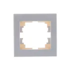 Рамка RAIN одинарная горизонтальная крем с боковой вставкой