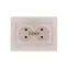 Розетка RAIN двойная с заземлением керамика жемчужно-белый перламутр