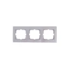 KARINA Рамка 3-ая горизонтальная б/вст матовое серебро (10шт/120шт)