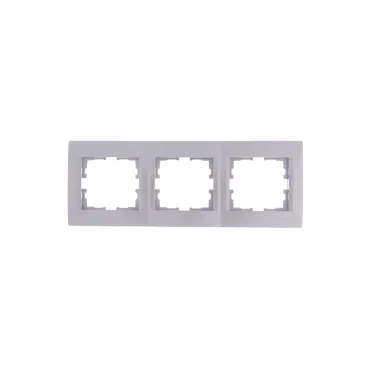 KARINA Рамка 3-ая горизонтальная б/вст матовое серебро (10шт/120шт)
