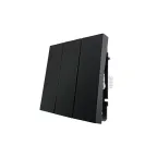 ZIMA Выключатель тройной черный бархат безвинтовой зажим/клемма LEZARD