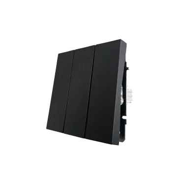 ZIMA Выключатель тройной черный бархат безвинтовой зажим/клемма LEZARD