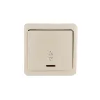 VIOLA Выключатель проходной с подсветкой крем (12шт/144шт)