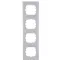 KARINA Рамка 4-ая вертикальная б/вст жемчужно-белый перламутр (10шт/120шт)