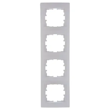 KARINA Рамка 4-ая вертикальная б/вст жемчужно-белый перламутр (10шт/120шт)