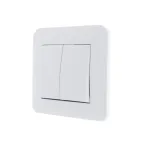 KARINA Выключатель двойной белый (10шт/120шт)