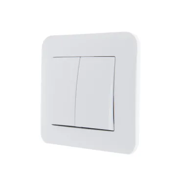 KARINA Выключатель двойной белый (10шт/120шт)